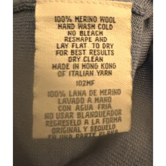 Eileen Fisher 100% Merino Wool Cardigan, Cornflower Blue, Size Large Petite - Picture 5 of 5